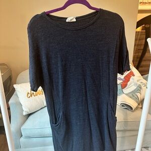 LOFT Navy Drop Waist Dress